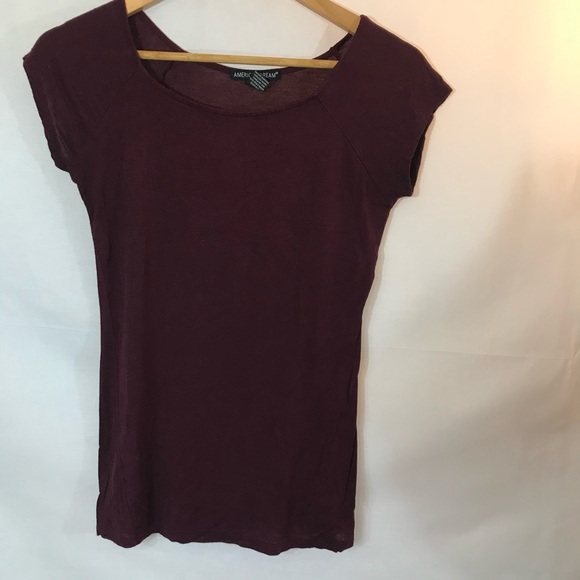 American Dream Red Fitted Flutter Sleeve Tee - Picture 4 of 7